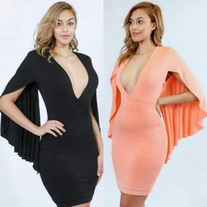 Women's sexy V neck Bodycon Dress